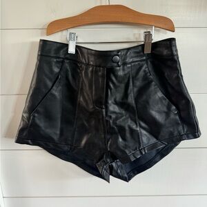 Edikted faux leather shorts size large NEW